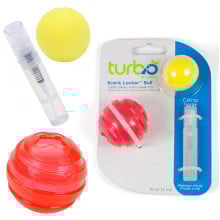 Іграшка Coastal Turbo Scent Locker Ball з пресованої котячої м'яти, для котів, кругла, червона