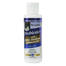 Вітамінна добавка Прибуток з маслом лосося Nutri-Vet Probiotics Salmon Oil для кішок, 118 мл