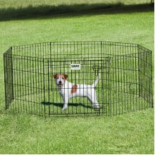Вольер Savic Dog Park для щенков, цинк, 8 панелей, черный, 61 х 61 см