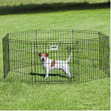 Вольер Savic Dog Park для щенков, цинк, 8 панелей, черный, 61 х 91 см