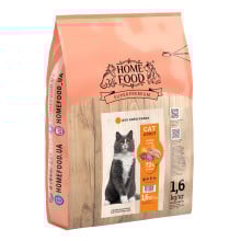 Сухой корм Home Food Chicken & Liver для привередливых кошек, с курочкой и ливером, 1.6 кг