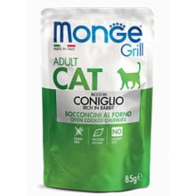 Влажный корм MONGE CAT GRILL Adult кролик, 85 г