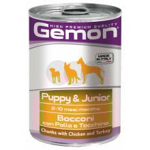 Влажный корм GEMON DOG  WET Puppy & Junior кусочки с курицей и индейкой 0,415 кг