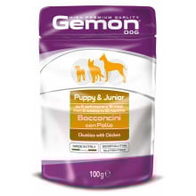 Влажный корм GEMON DOG WET  Puppy & Junior кусочки с курицей 0,1 кг