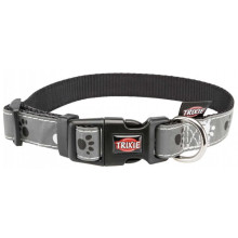 Ошейник Trixie Silver Reflect XS-S светоотражающий, 22-35 см х 15 мм, черно-серый