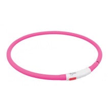 Ошейник Trixie Flash Light USB XS-XL светящийся, 70 см х 10 мм, розовый
