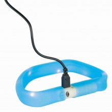 Ошейник Trixie Flash Light USB ML светящийся, 50 см х 30 мм, синий