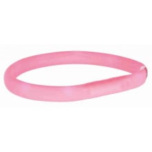 Ошейник Trixie Flash Light USB L-XL светящийся, 70 см х 18 мм, розовый