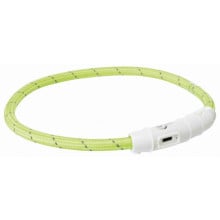 Ошейник Trixie Flash Light USB XS-S светящийся, с отражающей полосой, 35 см х 7 мм, зеленый