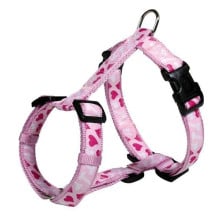 Шлея Trixie Rose Heart для собак, нейлон, 25-35 см х 10 мм, розовый