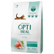 Сухий корм Optimeal для кошенят, з куркою, 4 кг