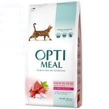 Сухой корм Optimeal для взрослых кошек, с телятиной, 10 кг