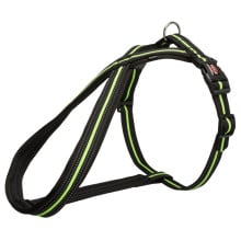Шлея Trixie Fusion Touring Harness для собак, размер S, чёрно-зелёная, 25 мм, 35–50 см
