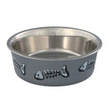 Миска Trixie для кішок, сталева з пластиковим покриттям, 0.25 л/12 см