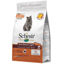 Сухой корм Schesir Cat Sterilized & Light с курицей, для стерилизованных кошек и кастрированных котов, 400 г