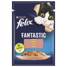 Влажный корм Purina Felix Fantastic для кошек, с лососем, 85 г