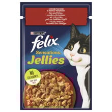 Влажный корм Purina Felix Sensations для кошек, с говядиной и томатами, 85 г