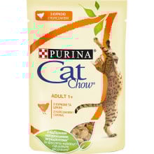 Вологий корм Purina Cat Chow Adult для котів, з куркою і цукіні, 85 г