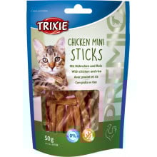 Лакомство Trixie палочки с курицей и рисом, для кошек, 50 г