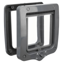Дверцята Trixie 4-Way Flap Door для котів, пластик, безшумні, сірий, 20×22 см