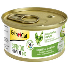 Влажный корм GimCat Shiny Cat Superfood для кошек, с курицей и яблоком, 70 г