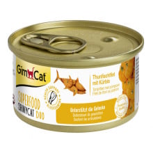 Вологий корм GimCat Shiny Cat Superfood для котів, з тунцем і гарбузом 70 г
