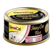Влажный корм GimCat Shiny Cat Filet для кошек, с курицей и креветками, 70 г