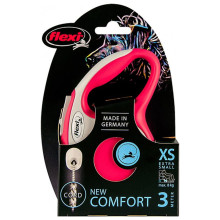 Повідець-рулетка Flexi New Comfort XS для собак до 8 кг, 3 м, трос, червоний