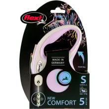Поводок-рулетка Flexi New Comfort M для собак до 20 кг, 5 м, трос, розовый