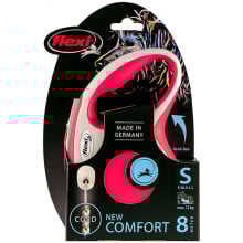 Поводок-рулетка Flexi New Comfort S для собак до 12 кг, 8 м, трос, красный