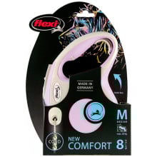 Поводок-рулетка Flexi New Comfort M для собак до 20 кг, 8 м, трос, розовый