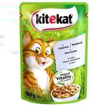 Влажный корм Kitekat для кошек, с телятиной в соусе, 100 г
