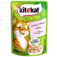 Влажный корм Kitekat для кошек, с лососем в соусе, 100 г