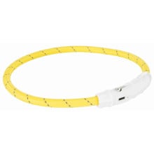 Ошейник светящийся Trixie Flash USB, 45 см, для собак, 7 мм, желтый
