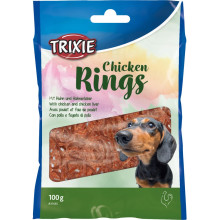 Лакомство Trixie куриные кольца, для собак, 100 г