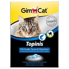 Витамины Gimcat Topinis для кошек, с форелью, 180 табл, 220 г