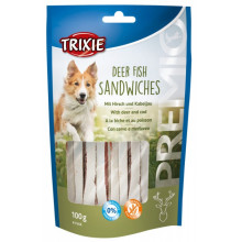 Лакомство Trixie PREMIO сэндвичи, оленина и треска, для собак, 100 г