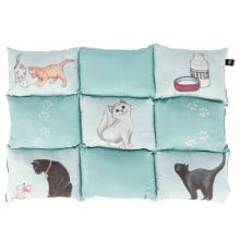 Лежак Trixie Patchwork для кошек, с принтом, бирюзовый, 70×55 см