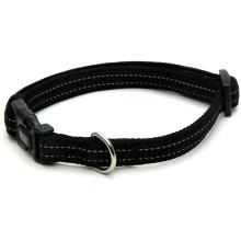 Ошейник Croci Soft Reflective для собак, светоотражающий, нейлон, черный, 35-55×2 см