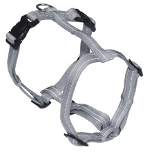 Шлея H-образная Croci Soft Reflective для собак, светоотражающая, нейлон, серая, 1×25-40 см