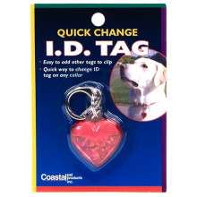 Брелок з адресніком Coastal ID Tag Heart, для кішок, червоний