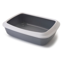 Туалет з бортиком Savic Iriz Cat Litter Tray, для кішок, сірий, 50 × 37 × 13 см