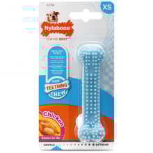Іграшка жувальна Nylabone Puppy Chew Dental Bone XS, блакитний, для цуценят до 7 кг