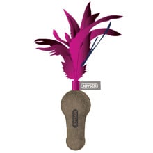 Іграшка Joyser Cat DuoBall Feather м'яч з пером, для кішок, рожевий, 15 см