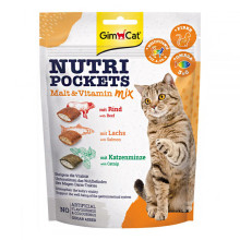 Лакомство GimCat Nutri Pockets Malt-Vitamin Mix, для кошек, 150 г