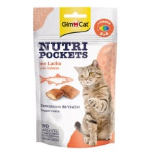 Лакомство GimCat Nutri Pockets с лососем и Омега 3 и 6, для кошек, 60 г