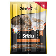 Ласощі GimCat Sticks, лосось, для кішок, 4 шт