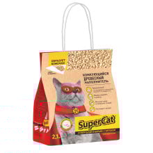 Деревне наповнювач SuperCat для туалету стандарт, 2.1 кг