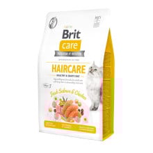 Сухой корм Brit Care Cat GF Haircare Healthy & Shiny Coat, для кошек, 2 кг