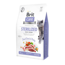 Сухой корм Brit Care Cat GF Sterilized Weight Control, для взрослых кошек, 2 кг